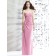 Sleeveless Draped carnation Zipper Chiffon Dropped Sweetheart Column/Sheath Floor-length Pink Bridesmaid Dress