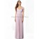 Floor-length Chiffon suede-rose Sleeveless Straps Lavender Natural Zipper Ruched/Draped A-line Bridesmaid Dress