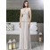 A-line taupe Chiffon Empire Floor-length taupe Sleeveless Zipper Halter Ruched/Draped Bridesmaid Dress