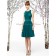 Sash/Draped Hunter Satin Sleeveless A-line Short-length Natural jade Halter Zipper Bridesmaid Dress