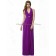 Draped/Beading Chiffon Floor-length A-line Halter/V-neck Purple Empire Zipper dahlia Sleeveless Bridesmaid Dress