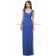 Natural sapphire Column/Sheath Royal-Blue Zipper Floor-length Ruched/Bow Chiffon Sleeveless Straps Bridesmaid Dress