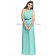 Coastal A-line Floor-length Sleeveless Draped/Sash Zipper Blue Natural Chiffon One-Shoulder Bridesmaid Dress