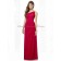 Beading Floor-length Empire Chiffon Fuchsia Column/Sheath valentine One-Shoulder Zipper Sleeveless Bridesmaid Dress