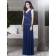 Straps/V-neck Zipper Chiffon A-line Estate-Blue Draped Blue Dropped Sleeveless Floor-length Bridesmaid Dress