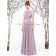 Sleeveless Floor-length Lavender Chiffon A-line suede-rose Zipper Natural Draped Scoop Bridesmaid Dress