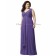 regalia Straps/V-neck Floor-length Chiffon Empire Zipper Sleeveless Draped A-line Purple Bridesmaid Dress