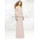 Zipper Floor-length Sleeveless cameo Pink Chiffon Strapless/Sweetheart Column/Sheath Natural Tiered/Sash Bridesmaid Dress