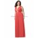 Chiffon Sleeveless Red Draped firecracker Straps/V-neck A-line Empire Zipper Floor-length Bridesmaid Dress