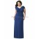 Chiffon Straps/V-neck Estate-Blue Blue Column/Sheath Zipper Sleeveless Natural Floor-length Draped Bridesmaid Dress