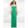 Zipper Chiffon Draped/Sash Strapless/Sweetheart Green Floor-length Column/Sheath Natural Sleeveless PANTONE-Emerald Bridesmaid Dress