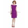 Purple Zipper Chiffon Dropped Short-length dahlia Draped Mini Sleeveless Bateau Bridesmaid Dress