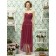 Chiffon Natural Sleeveless Zipper Strapless/Sweetheart Tea-length Draped Burgundy claret A-line Bridesmaid Dress