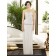 oyster Chiffon Column/Sheath Dropped Ivory Floor-length Draped Sleeveless Zipper Strapless/Sweetheart Bridesmaid Dress