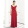 Zipper Floor-length Sleeveless A-line Ruched valentine Natural Chiffon Red Straps/V-neck Bridesmaid Dress