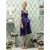 Knee-length Zipper grape Straps/V-neck Natural A-line Satin Sleeveless Grape Layers Bridesmaid Dress