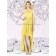 sunflower Floor-length Sleeveless Scoop Draped/Bow Natural Yellow Chiffon Zipper A-line Bridesmaid Dress