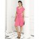 Cowl Draped/Bow A-line Pink punch Natural Chiffon Zipper Short-Sleeve Knee-length Bridesmaid Dress