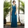 Sleeveless Draped/Sash Zipper windsor-blue Empire Floor-length A-line Blue Straps Chiffon Bridesmaid Dress