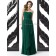 A-line Dark Chiffon Green hunter Zipper Floor-length Sleeveless Dropped Draped/Sash Strapless Bridesmaid Dress