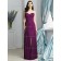 Wild Berry / Purple A-line Floor-length Sweetheart Sleeveless Draped Natural Chiffon Bridesmaid Dress