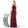 Burgundy / Red Floor-length Mermaid Sleeveless V-neck Empire Chiffon Ruched Bridesmaid Dress