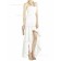 White Floor-length Chiffon Natural Bateau A-line Bridesmaid Dress