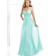 Jade Tulle V-neck Floor-length Empire A-line Bridesmaid Dress