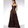 Chocolate Floor-length A-line Empire Sweetheart Satin Bridesmaid Dress