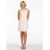 pink Bateau Chiffon Natural Column / Sheath Short-length Bridesmaid Dress