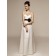 Champagne Sweetheart A-line Empire Floor-length Satin Bridesmaid Dress