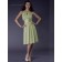 Green A-line Empire Chiffon Knee-length Scoop Bridesmaid Dress