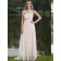 ivory Empire Sweep Strapless A-line Chiffon Bridesmaid Dress
