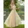 Champagne A-line Chiffon Floor-length Sweetheart Empire Bridesmaid Dress