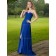 Royal Blue Sweetheart A-line Natural Sweep Chiffon Bridesmaid Dress