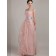 Pink Tulle A-line One Shoulder Empire Floor-length Bridesmaid Dress
