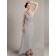 Gray Column / Sheath Chiffon One Shoulder Natural Sweep Bridesmaid Dress