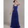 Royal Blue Bateau A-line Empire Chiffon Floor-length Bridesmaid Dress