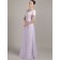 Lilac Floor-length Bateau Chiffon A-line Empire Bridesmaid Dress
