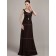 Chocolate Floor-length Bateau Natural A-line Chiffon Bridesmaid Dress