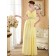 Daffodil Floor-length Chiffon A-line Empire V-neck Bridesmaid Dress