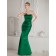 Green Floor-length Mermaid Sweetheart Satin Natural Bridesmaid Dress