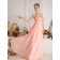 Pink Floor-length Empire Strapless A-line Chiffon Bridesmaid Dress