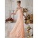 Pink A-line Floor-length Empire One Shoulder Chiffon Bridesmaid Dress