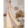 Strapless Floor-length A-line Chiffon Empire Bridesmaid Dress
