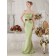 Sage Empire Column / Sheath Floor-length Sweetheart Satin Bridesmaid Dress