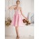 Pink Sweetheart Empire A-line Satin Knee-length Bridesmaid Dress