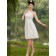 ivory Chiffon A-line One Shoulder Knee-length Empire Bridesmaid Dress