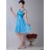 Pool Empire Knee-length Straps Chiffon A-line Bridesmaid Dress