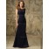 Cheap Multicolor Black Chiffon Floor-length Bridesmaid Dress